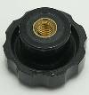 Knob, DK-25, Fluted, 3/8-16 Female Insert, 1/2" Thread Depth THUMBNAIL
