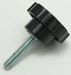 Knob, DK-27, Fluted, 1-3/4 Dia Knob 5/16-18 Stud 1-1/2 Long. THUMBNAIL
