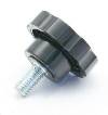Knob, DK-28, Fluted, 1-3/4 Dia Knob 3/8-16 Stud 3/4-Long. THUMBNAIL