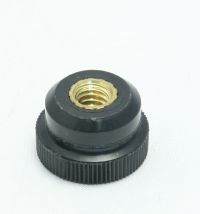 Knob, DK-42, Knurled, 3/4 Dia 1/4-20 Female Insert 5/16 Thread Depth. MAIN