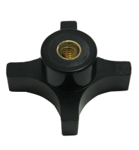Knob, DK-91, 4-Prong, 5/16-18 X 1/2 Deep Blind Hole Brass Insert. MAIN