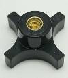 Knob, DK-92, 4-Prong, 3/8-16 X 1/2 Deep Blind Hole Brass Insert. THUMBNAIL