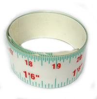 Ruler,1-1/2" x 38", Plastic Adhesive backed reading Left to Right From 16" - 52" MAIN