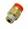 Fittings, SMC, Straight Male 1/4" O.D. Tube 3/8" Male Pipe Thread Connector THUMBNAIL