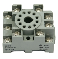 Relay Socket, SR3P05 3PDT, 11 Pin Screw, Track Mount, 10A, 300V MAIN