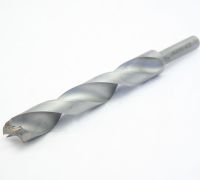 Twist Drill, 15/16" Dia, 6" Twist, Brad Point, Carbide Tipped, 1/2" Shank, 8-1/4" OAL. MAIN