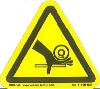 Label, Hand Crush/Roller Pinch Point, 2.25" Base THUMBNAIL