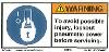 Label, Warning, To Avoid Possible Injury Lockout Pneumatic Power Before Servicing, 2.75" X 1.35" THUMBNAIL