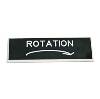 Plastic Engraved Label, Rotation, Clockwise Arrow, Beveled Edges, 3/4" X 2-1/4" THUMBNAIL