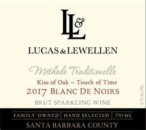 Lucas & Lewellen Sparkling Wine Kiss of Oak front label MAIN