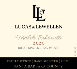 Lucas & Lewellen Vineyards Santa Barbara Sparkling Wine Blanc de Blancs front label MAIN