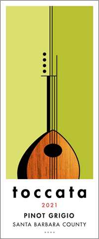 Santa Barbara Pinot Grigio front label - Toccata THUMBNAIL