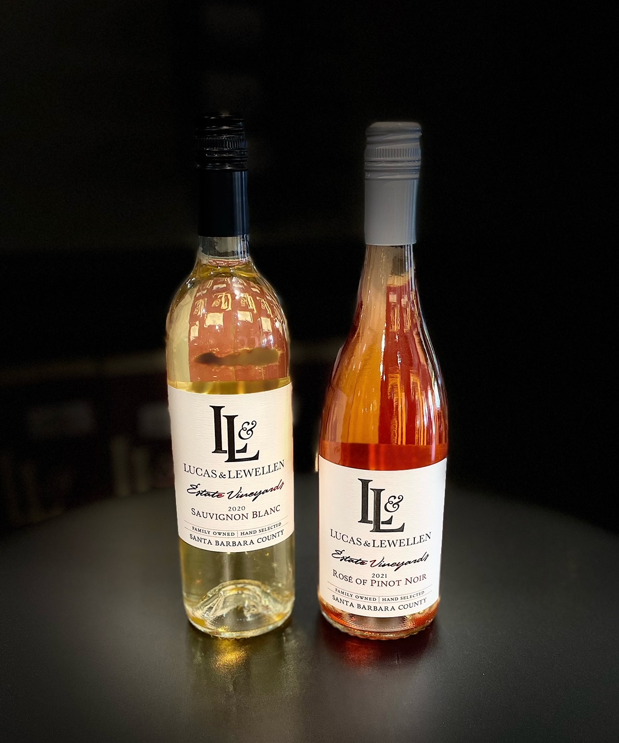 2 bottles of wine, one Lucas & Lewellen Rosé and 1 Lucas & Lewellen Sauvignon Blanc MAIN