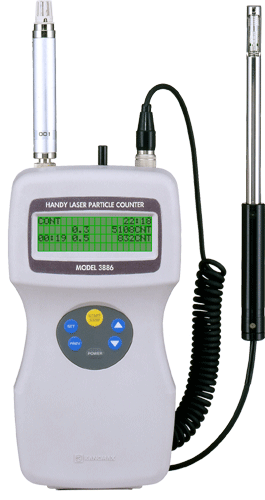 Kanomax 3886 GEO-a Airborne Particle Counter.  Accurately measure particle numbers in five size categories.