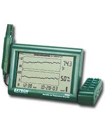 RH520A-220 Temp/Humidity LCD Chart Recorder w/ 220V adaptor