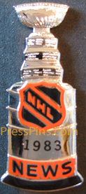 1983 NHL Stanley Cup Press Pin MAIN