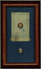 1936 Yankees Original Press Pin Artwork and Press Pin SWATCH