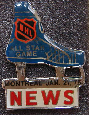 1975 NHL All-Star press pin MAIN