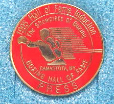 1995 Boxing Hall of Fame Press Pin MAIN