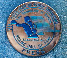 1996 Boxing Hall of Fame Press Pin MAIN