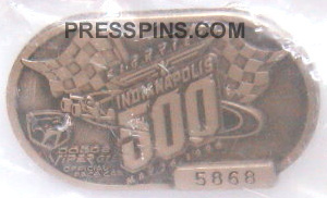 1996 Silver Indianapolis 500 Pit Badge MAIN