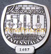 2009 Silver Indianapolis 500 Pit Badge MAIN