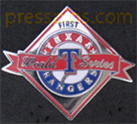 2010 Texas Rangers World Series Press Pin MAIN