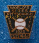 1925 World Series Press Pin (Pittsburgh Pirates). Baseball