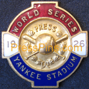 1926 New York Yankees World Series Press Pin MAIN