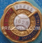 1928 New York Yankees World Series Press Pin MAIN