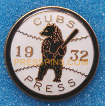 1932 Chicago Cubs World Series Press Pin MAIN