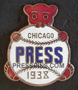 1929 and 1938 Chicago Cubs World Series Press Pins (2)