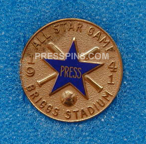 1941 Detroit All-Star Press Pin MAIN