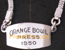 1950 Orange Bowl Press Tie Bar MAIN