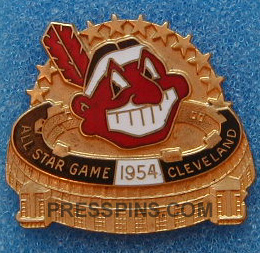 1954 Cleveland All-Star Press Pin MAIN