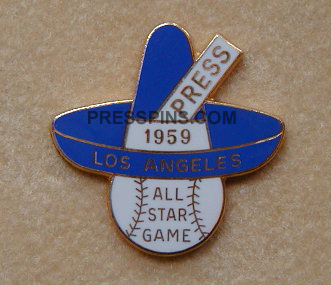1959 Los Angeles All-Star Press Pin MAIN