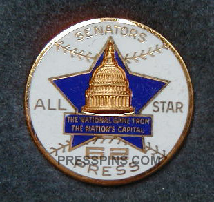 1962 Washington All-Star Press Pin MAIN
