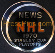 1970 NHL Stanley Cup Press Pin MAIN