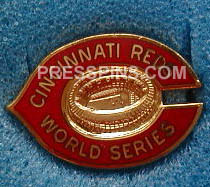 1975 Cincinnati Reds World Series Press Pin MAIN