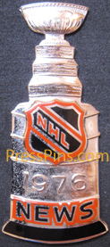1976 NHL Stanley Cup Press Pin MAIN
