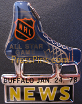 1978 NHL All-Star Press Pin (Buffalo) MAIN