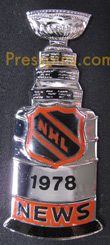 1978 NHL Stanley Cup Press Pin MAIN