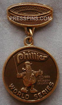 1980 Philadelphia Phillies World Series Press Pin MAIN