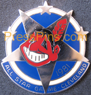 1981 Cleveland All Star Press Pin MAIN