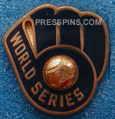 1982 Milwaukee Brewers World Series Press Pin MAIN