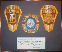1984 Detroit Tigers World Series Original Artwork Championship Ring MAIN