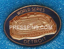 1984 Detroit Tigers World Series Press Pin MAIN