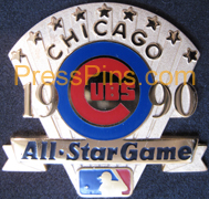 1990 Chicago All-Star Press Pin MAIN