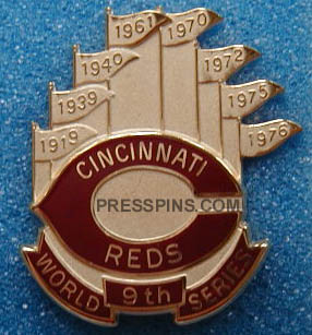 1990 Cincinnati Reds World Series Press Pin MAIN