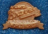 1991 Atlanta Braves World Series Press Pin MAIN
